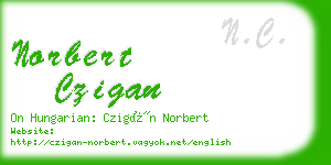 norbert czigan business card